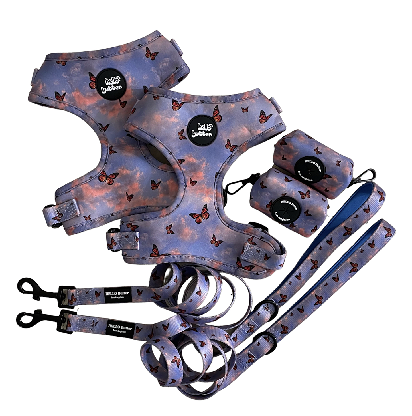 Sunset Butterfly - Dog Harness SET