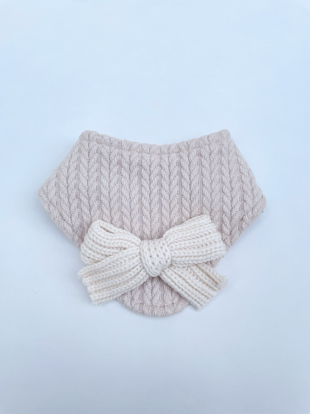 Bandana - Cream Sweater Rib Knit Fabric